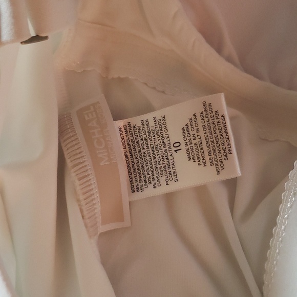 NWT Michael Kors White One Piece Swimsuit Size 10 - Picture 8 of 9